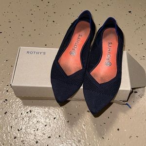 ROTHYS Navy Mesh Flats